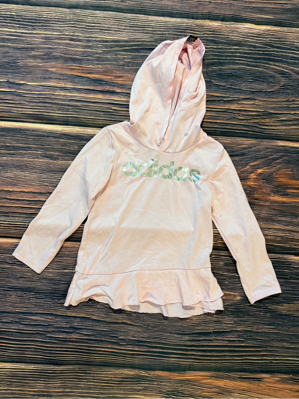 Adidas Girls Hooded Peplum Top Size 3T